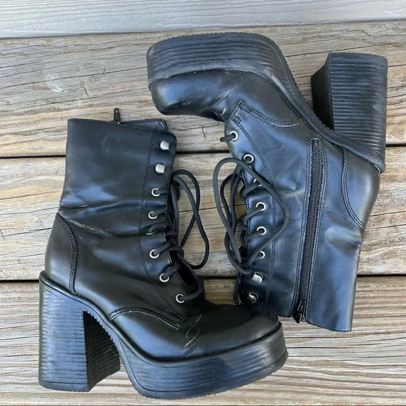 Vintage y2k Mudd Platform Boots - Picture 5 of 8